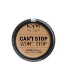 NYX Can't Stop Won't Stop Powder Foundation Deep Beige 07.5 - Matte Finish, Long Lasting, Vegan Formula - Buy Online on GoSupps.com