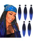 Leeven 8 Packs Ombre Blue Pre Stretched Braiding Hair Extension 26'' Yaki Texture Hot Water Setting EZ Braids Kanekalon Hair Fiber Ombre Braiding Crochet Hair Extensions /26 Inch 1BBLUE# 26 Inch (Pack of 8) 1BBLUE - Buy Online on GoSupps.com
