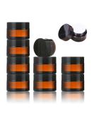 Jinsion 10 Pack Amber Cream Containers - 20ml Glass Ointment Jars with Lids for Cosmetics Lotions Powders & Mini Candles - Ideal for Travel & DIY Projects - Buy Online on GoSupps.com
