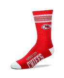 For Bare Feet NFL Kansas City Chiefs 4 Stripe Deuce Crew Sock Team Color YOUTH - Buy Online on GoSupps.com