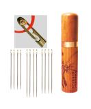 self Threading Needles, Needle Threader with Needle case Carving Pattern Golden 12 Pack orchid - Side Thread small - Buy Online on GoSupps.com