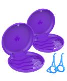 BVN 2 PCs Slim Retainer Case - Orthodontic Dental Storage for Braces Mouth Guard and Teeth Aligners - Purple/Violet - Buy Online on GoSupps.com