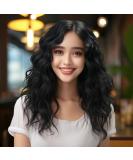 BERRYLION 27 Water Wave Black Synthetic Wig for Women | Long Deep Wave Closure Wig for Black Women - Buy Online on GoSupps.com