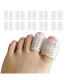 Silicone Toe Sleeves Tube - 20 Pack Cuttable Soft Gel Protectors for Ingrown Toenails Corns Blisters & Hammer Toes - Clear Toe Covers - Buy Online on GoSupps.com