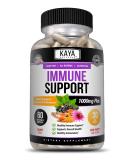 Kaya Naturals Elderberry Immune Support Capsules - 60 Count | Zinc, Vitamin C, Probiotics & Turmeric for Adults | Sambucus Elderberry Vitamins for Immune System Booster - Buy Online on GoSupps.com