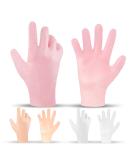 Moisturizing Silicone Spa Gel Gloves for Dry Hands | Reusable Sleeping Gloves - 3 Pairs in Pink Yellow White - Buy Online on GoSupps.com