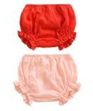 AYIYO Unisex Toddler Diaper Cover 2Pcs Set - Linen Bloomer Shorts for Newborn Baby Girls Boys (3-9 Months) in Red+Pink - Buy Online on GoSupps.com
