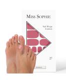 Original Miss Sophie Pedi Wraps | Sweetheart Pedicure | 27 Ultra-Thin Nail Strips in Pink | Perfect for Toenails on Natural Acrylic Gel & Shellac Nails - Buy Online on GoSupps.com