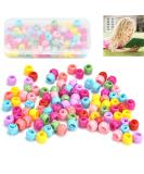 100 Mini Hair Clips - Colorful Pearl Hair Clips for Women & Girls | Plastic Hair Clamps & Needles in Box - Buy Online on GoSupps.com
