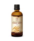 Wheat Germ Oil 100ml - Cold-Pressed & Refined - Pure Natural Oil for Face Body & Hair - Ideal for Beauty & Massage - USA - Glass Bottle - Buy Online on GoSupps.com