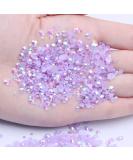 Light Purple AB Resin Nail Rhinestones - 1000pcs 2-6mm Non Hotfix Glitter Round Flatback Stones for DIY Nail Art - Buy Online on GoSupps.com