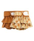 Hisprout Skirt Diaper for Female Dogs - Reusable Washable & Durable Puppy Diapers | Size M Brown Flower - Buy Online on GoSupps.com