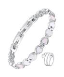 Jecanori Titanium Steel Magnetic Bracelet for Women | 3800 Gauss Ultra Strength Magnets | Adjustable Wristband - Gift Box Included - Buy Online on GoSupps.com