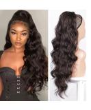 Aikaa Curls Cord Strip Ponytail Hair Extension | Wavy Curly Synthetic Hair | 60cm Natural Black Ponytail for Women - Buy Online on GoSupps.com