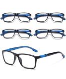 Viseng 5-Pack Reading Glasses for Men & Women - Blue Light Blocking Anti-Glare Lightweight Sports Style Eyeglasses (2.5 Diopters - Buy Online on GoSupps.com