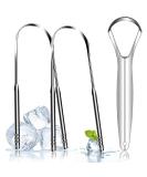 Premium Stainless Steel Tongue Scraper Set - 3PCS | Professional Tongue Cleaner for Oral Care - Buy Online on GoSupps.com