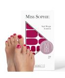 Miss Sophie Pedi Wraps - Very Berry Red Nail Foils | 27 Ultra-Thin Self-Adhesive Pedicure Wraps for Long-Lasting Results - Buy Internationally! - Buy Online on GoSupps.com