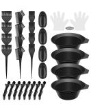 IRCHLYN Hair Dye Brush and Bowl Set - Professional Hair Coloring Kit with Comb, Clips, and Ears Covers for Salon and Personal Use - 78 Pieces - Buy Online on GoSupps.com