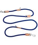 2m Durable Dog Leash with 2 Carabiners - Nylon Double Lined Training Line for Small Medium & Large Dogs | Portable Exercise Leash in Blue - Buy Online on GoSupps.com