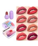 8 Colors Mini Matte Lipstick Set - Long Lasting Waterproof Lipstick Capsules for Girls & Women - Buy Online on GoSupps.com