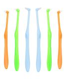 Ouligay 6-Piece Tufted Interdental Toothbrush Set for Orthodontic Braces - Soft Trim, Compact Design - Blue Green Orange - Pack of 1 - Buy Online on GoSupps.com