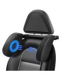 Adjustable Leather Car Headrest for Children & Adults - Neck Support Pillow with Telescopic Bar | Breathable Car Cushions (Black) - Buy Online on GoSupps.com
