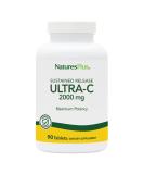 NaturesPlus Ultra C 2000mg with Rose Hips - 90 Vegetarian Tablets | Immune Support & Antioxidant Formula | Gluten-Free & Sustained Release - Buy Online on GoSupps.com