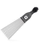 Afro Pick Comb Metal Pick Comb Plastic Afro Pick Hair Comb Wide Tooth Hair Pick Comb Metal Hair Coloring Comb Wig Braid Comb Hairdressing Styling Tool for Curly Hair Style Black (Classic Style) Black 23 centimeters - Buy Online on GoSupps.com