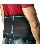 MoveFix Copper Infused Back Brace for Men and Women - X-Large Black - Lower Back Pain Relief, Heavy Lifting Support, Scoliosis - Back Support Belt - Buy Online on GoSupps.com