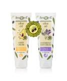 Aphrodite Hand & Foot Care Pack | 2 Piece Moisturiser Gift Set - Avocado & Chamomile Hand Cream & Sage & Lavender Foot Cream - Perfect for Gifting Internationally - Buy Online on GoSupps.com