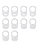Buy 10X Silicone Button Ring Pacifier Holder Clip Adapter for Baby - Durable Transparent Dummy Chain Accessory - International Shipping Available - Buy Online on GoSupps.com
