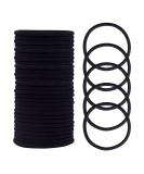 HXC 50PCS Black Hair Bands - Strong 4mm Thick Elastic Ties for Women's Ponytail - Hair Bobbles Hair Accessories - Buy Online on GoSupps.com