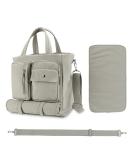 SONARIN Multifunctional Large Capacity Baby Nappy Changing Tote Bag Waterproof Lightweight Baby Changing Bag Satchel Messenger Bag Portable Travel Diaper Bag with Changing Mat Khaki - Buy Online on GoSupps.com