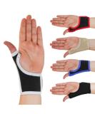 Solace Bracing Thumb Support Max - British Made & NHS Supplied - Breathable Thumb Spica Splint for CMC Pain, Arthritis, Tendonitis - Black/White Trim, L Left Hand - Buy Online on GoSupps.com