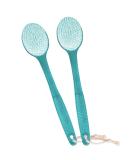 Amerwash Plus 14-inch Long Handle Back Brush - 2 Pack Blue Bath Scrubber for Body Exfoliating - Buy Online on GoSupps.com