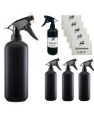 Buy 5-Pack Black 500ml Fine Mist Spray Bottles + Foil Labels | Travel Atomizer | International Shipping - Buy Online on GoSupps.com