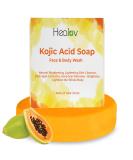 Kojic Acid Soap & Face Wash with Turmeric | All Natural Cleanser for Even Tone Bright Complexion & Glowing Skin - Perfect for All Skin Types - Buy Online on GoSupps.com