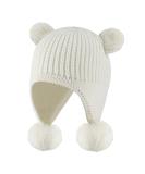 KAKU NANU Toddler Winter Hat with Double Pom Pom, Fleece Lined Beanie | 1-2 Years, Off-white - Buy Online on GoSupps.com