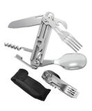 Wemomo 5-in-1 Camping Utensils Set - Portable Stainless Steel Flatware for Travel, Hiking, and Backpacking - Buy Online on GoSupps.com