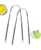2 Pack Surgical Stainless Steel Tongue Scraper for Adults & Kids - Professional Oral Care Tool for Fresh Breath - Buy Online on GoSupps.com