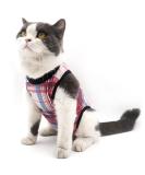 Due Felice Cat Recovery Suit Small Dog Surgical Onesie | E-Collar Alternative | Pink Plaid | Size L - Buy Online on GoSupps.com
