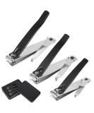 3-Piece Stainless Steel Nail Clipper Set in Gift Box | Professional Nail Clippers for Men & Children (Black) - Perfect for Fingernails & Toenails - Buy Online on GoSupps.com