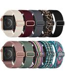 Maledan 10 Pack Stretchy Solo Loop Compatible with Apple Watch Band 38mm 40mm 41mm 42mm 44mm 45mm 49mm Women Men Soft Nylon Elastic Braided Strap Wristbands for iWatch Series Ultra/8/7/6/5/4/3/2/1/SE Black/Cactus/Pink/Gray/Wine/Starlight/Boho Green/Green  - Buy Online on GoSupps.com