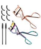 2 Pcs Eyelash Curler Kit - Maxin Metal Lash Curlers with Mascara Applicator & Separator Comb | Rose Gold & Color | International Shipping - Buy Online on GoSupps.com