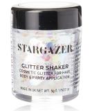 Stargazer Chunky Glitter Shaker UV White. Cosmetic glitter for use on the eyes lips face body hair and nails. - Buy Online on GoSupps.com