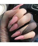 Brishow Long Ballerina Acrylic False Nails - 24pcs Light Pink | Premium Artificial Nails for Women & Girls - International Shipping Available - Buy Online on GoSupps.com