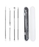 Blackhead Acne Removal Extractor Kit | Professional Stainless Pimple Blemish Tools with Storage Box - 4PCS - Buy Online on GoSupps.com