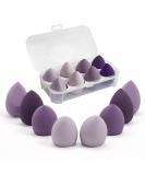 Euduq 8-Piece Makeup Sponge Set | Beauty Blender & Powdered Cosmetics Egg | Liquid Foundation & Powder Applicator | Washing Sponges & Slimming Pads | Purple - Buy Online on GoSupps.com