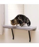 Sweetgo Cat Window Perch - Funny DIY Kitty Sill Bed - Mountable Grey Cat Seat Shelf - Washable Foam - Ideal for Cat's Funny Sleep - Buy Online on GoSupps.com