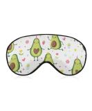 Cute Avocado Floral Sleep Mask - Adjustable Light Blocking Eye Mask for Men & Women | Funny Summer Sleep Shade Cover - Buy Online on GoSupps.com